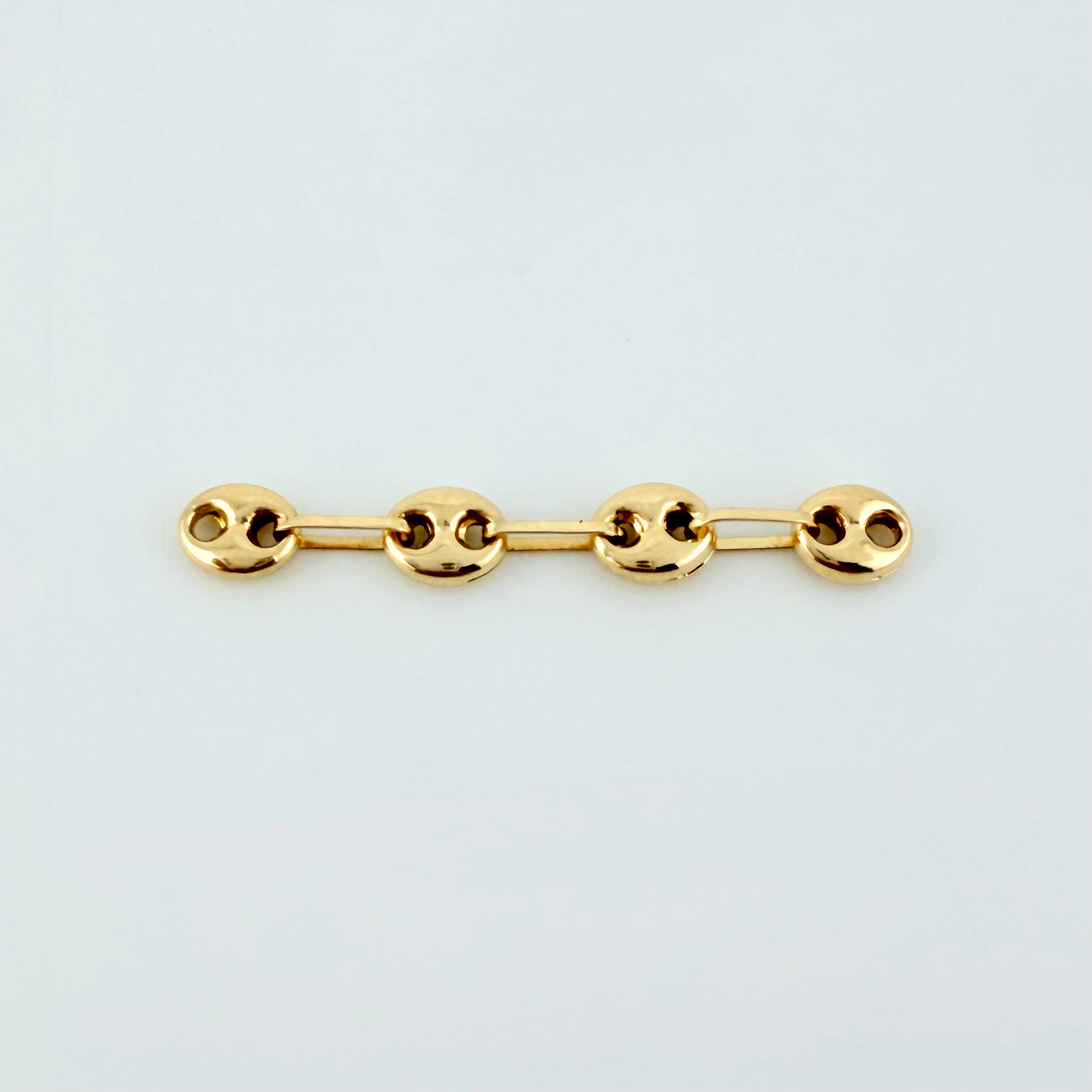 Herraje Retazo GC 4 Eslabones 0.4gr / 1 1/4 in / 4.2mm Oro Amarillo 18K