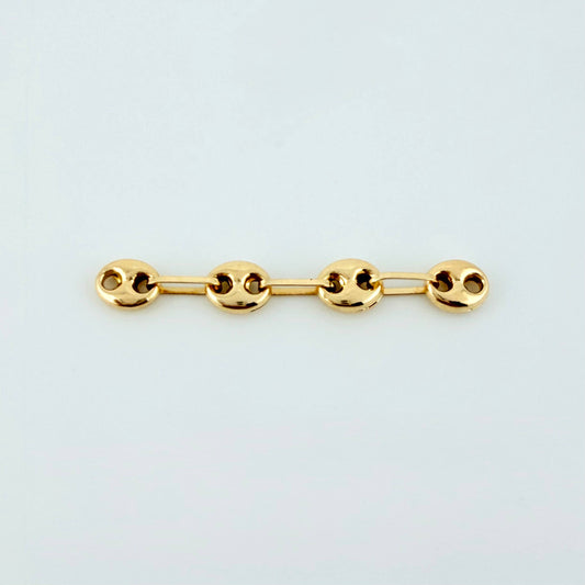 Herraje Retazo GC 4 Eslabones 0.4gr / 1 1/4 in / 4.2mm Oro Amarillo 18K