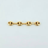 Herraje Retazo GC 4 Eslabones 0.4gr / 1 1/4 in / 4.2mm Oro Amarillo 18K