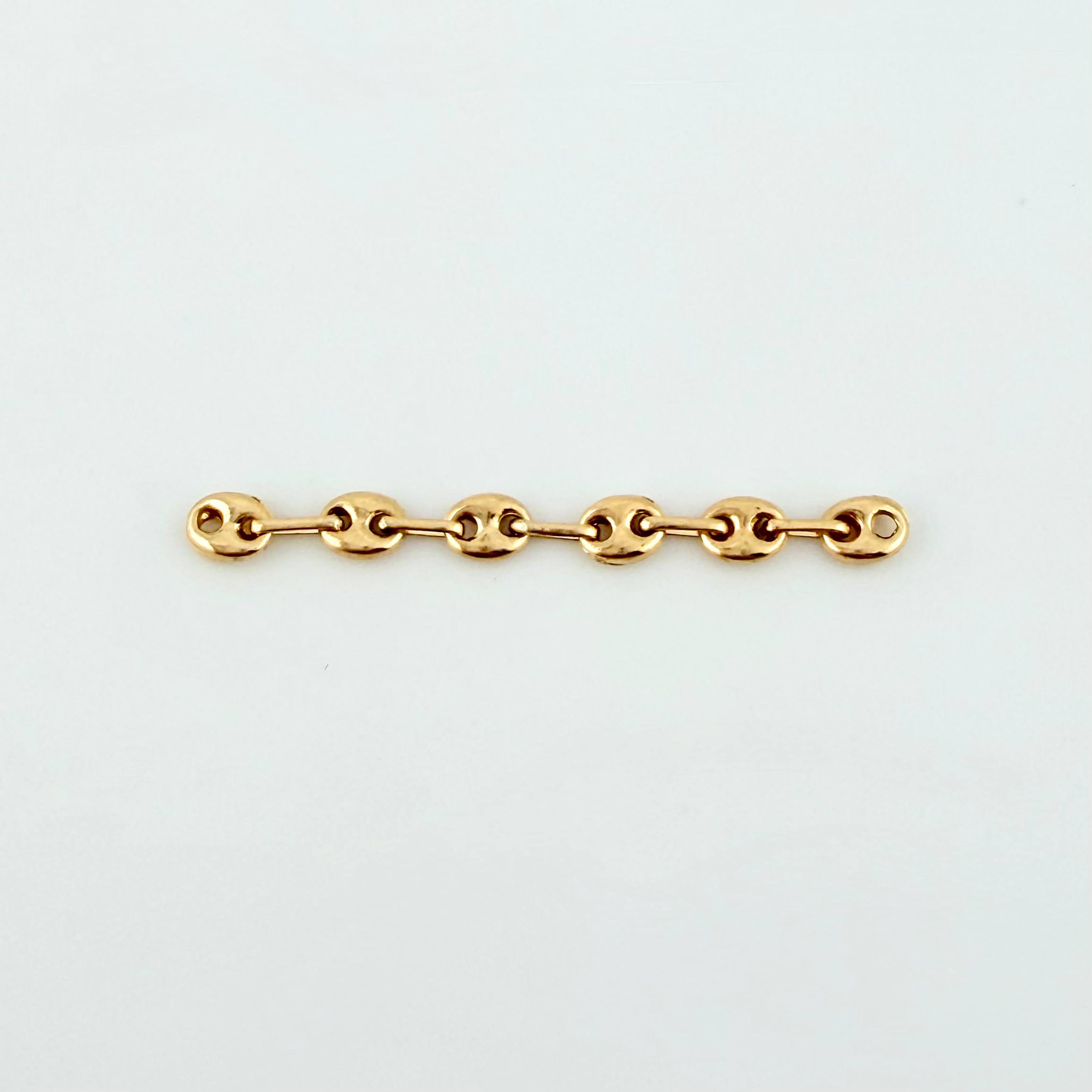 Herraje Retazo GC 6 Eslabones 04gr / 1 1/2 in / 3.3mm Oro Amarillo 18K