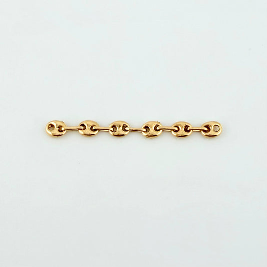 Herraje Retazo GC 6 Eslabones 0.35gr / 1 1/2 in / 3.3mm Oro Amarillo 18K