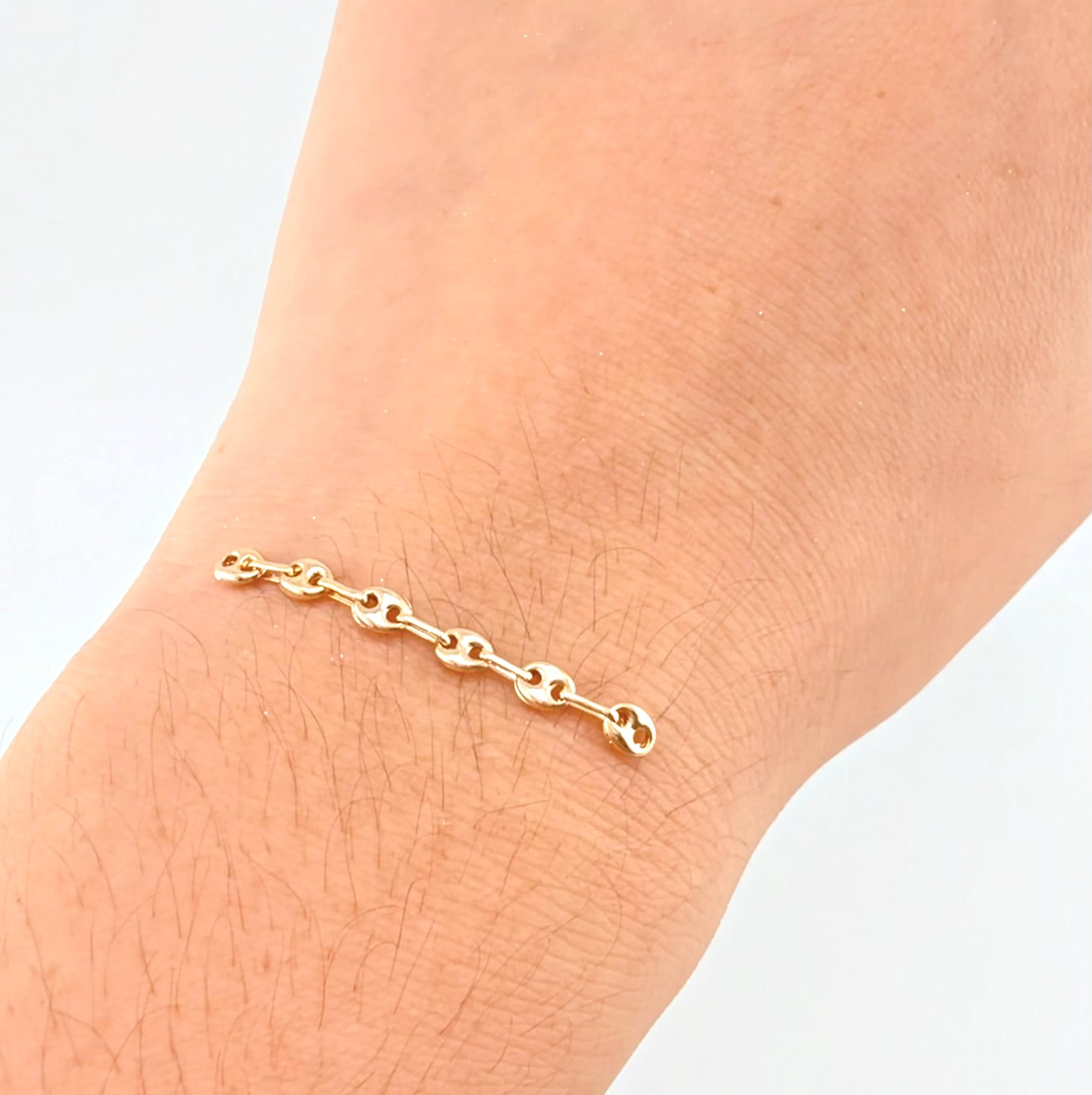 Herraje Retazo GC 6 Eslabones 04gr / 1 1/2 in / 3.3mm Oro Amarillo 18K