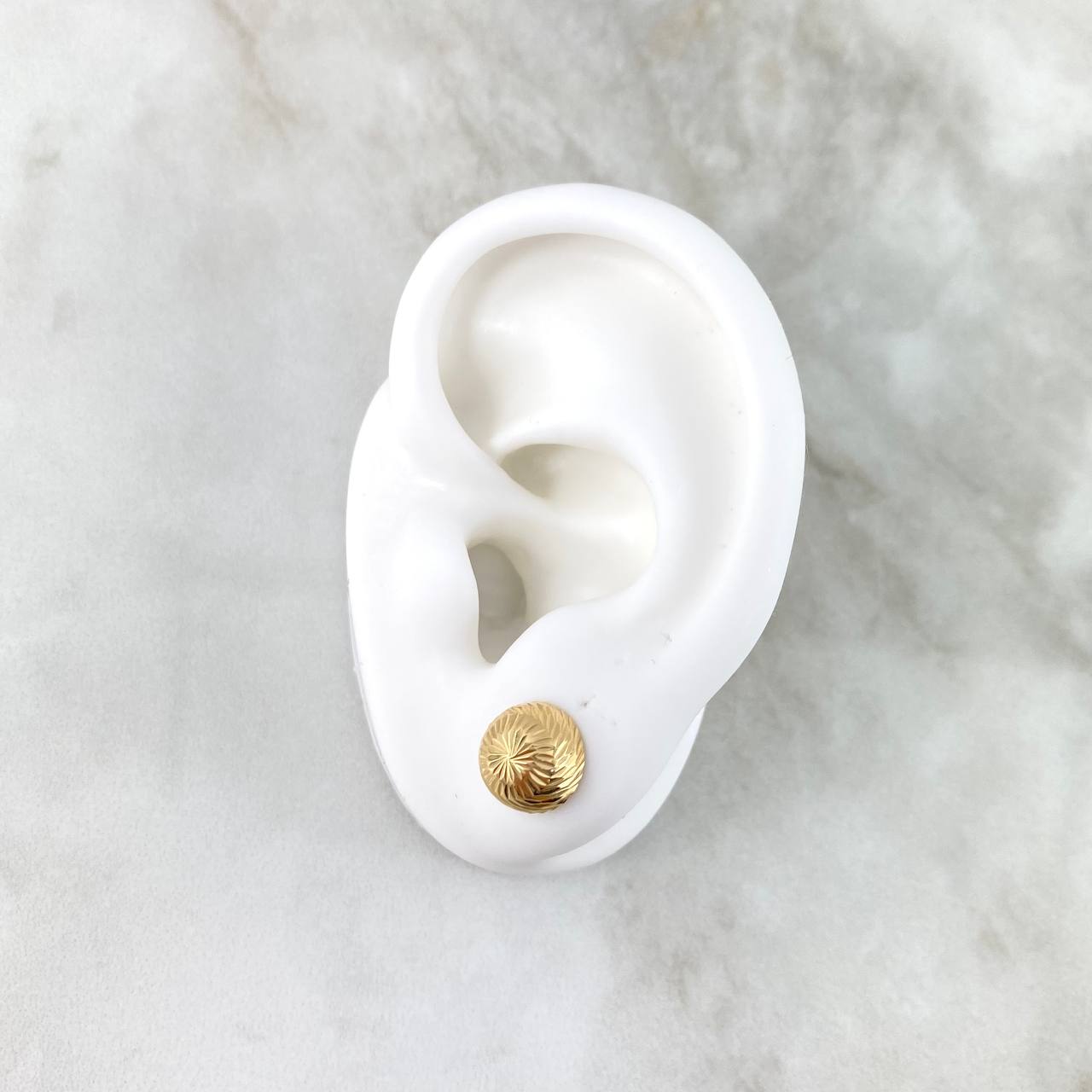 Topos Media Bola 1.15gr / 9mm Diamantado Oro Amarillo 18K *