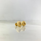 Stud Earrings Media Bead 1.2gr / 9mm Diamond Cut Yellow Gold
