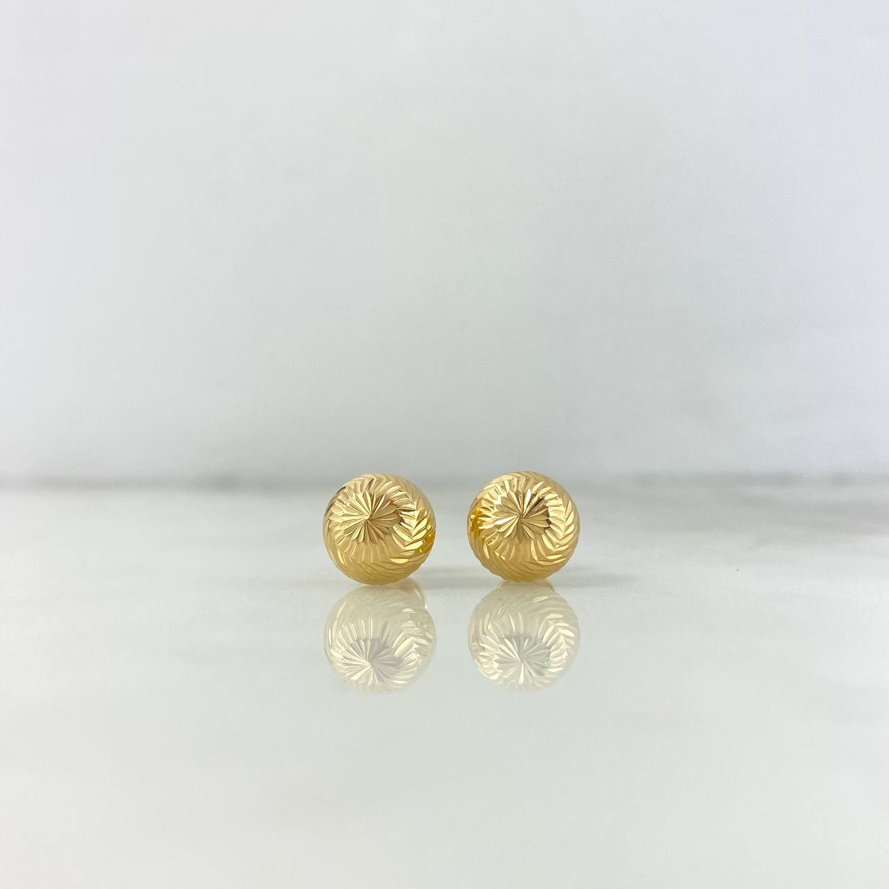 Topos Media Bola 1.15gr / 9mm Diamantado Oro Amarillo 18K *