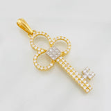 Pendant Key 6g / 2 1/4 in Two-Tone Yellow White 18K Gold