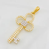 Pendant Key 6g / 2 1/4 in Two-Tone Yellow White 18K Gold