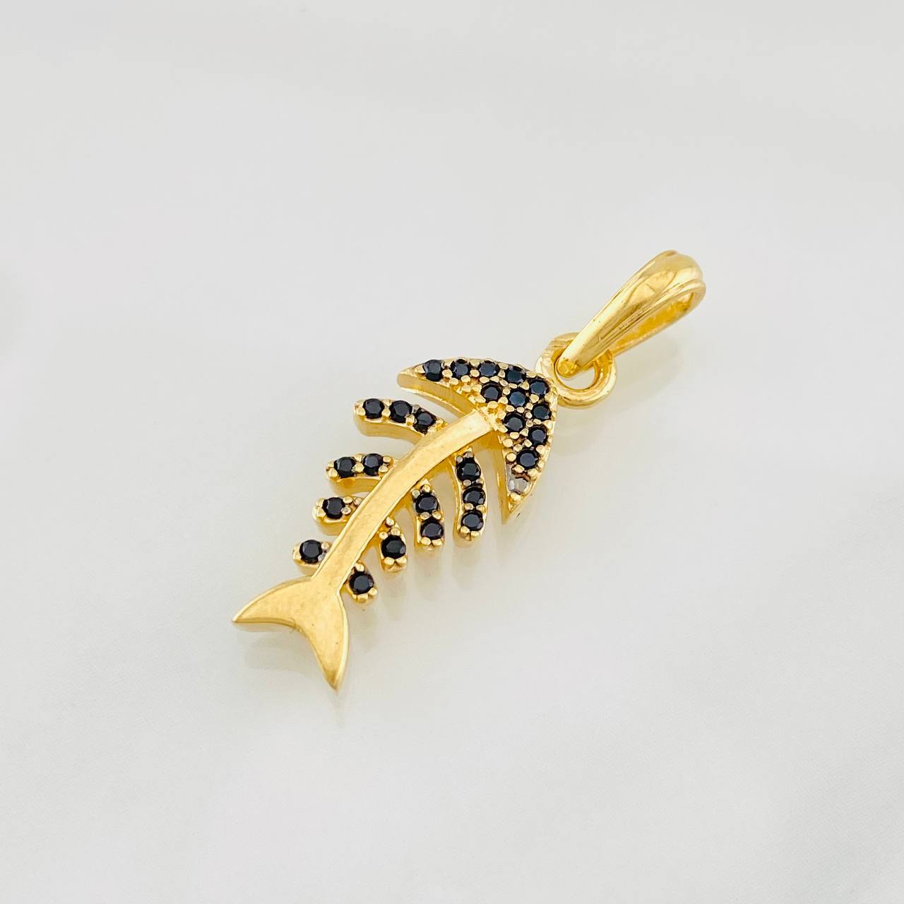 Fishbone Pendant 1.85g / 1 in Yellow Gold 18K