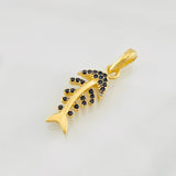 Fishbone Pendant 1.85g / 1 in Yellow Gold 18K