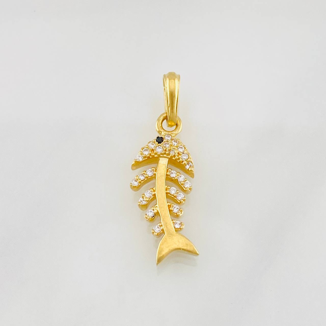 Fishbone Pendant 1.85g / 1 in Yellow Gold 18K