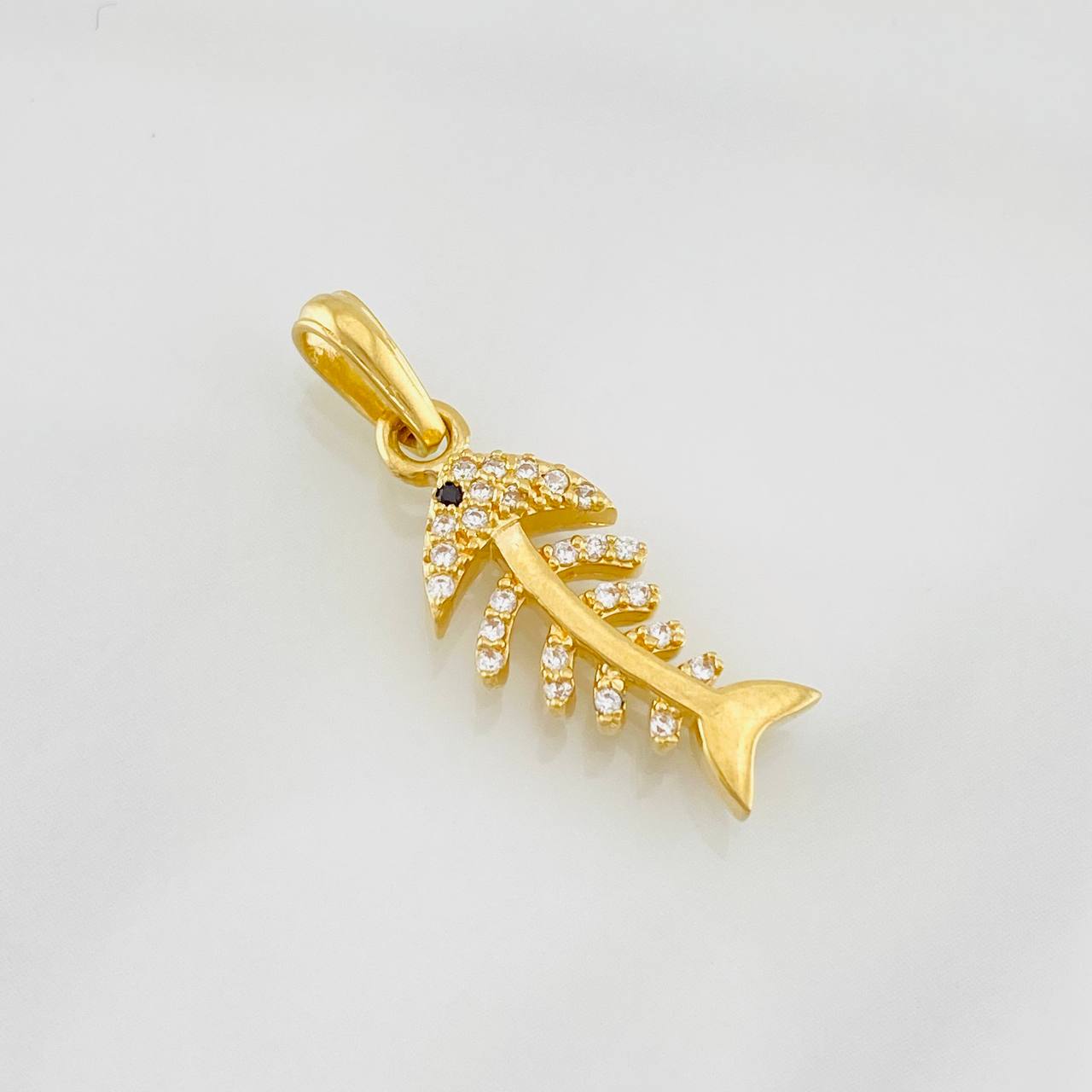 Fishbone Pendant 1.85g / 1 in Yellow Gold 18K