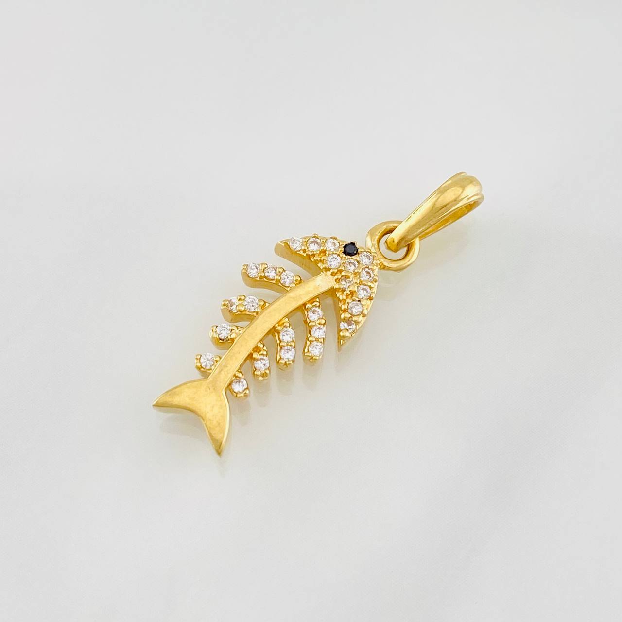 Fishbone Pendant 1.85g / 1 in Yellow Gold 18K