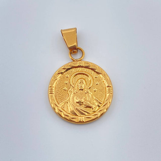 Sacred Heart Pendant 1.6gr / 3/4 in / 18K Gold $