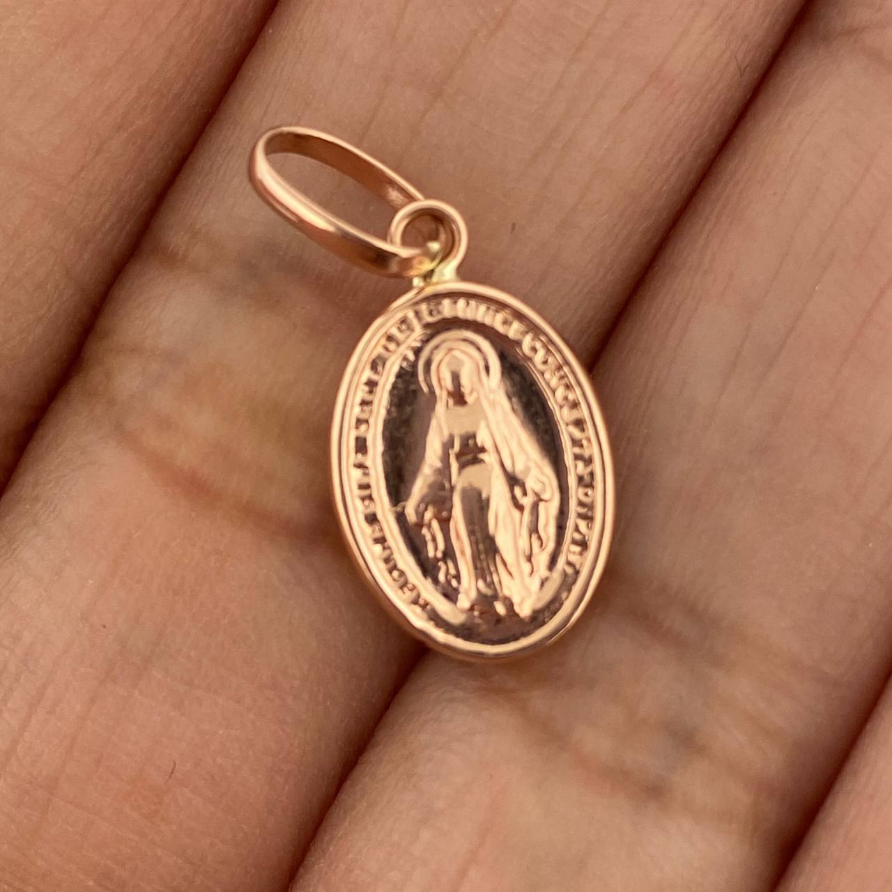 Dije Virgen Milagrosa 0.75gr / 3/4 in / Oro Rosa 18K $