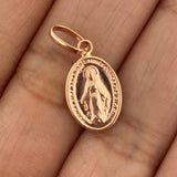 Dije Virgen Milagrosa 0.75gr / 3/4 in / Oro Rosa 18K $