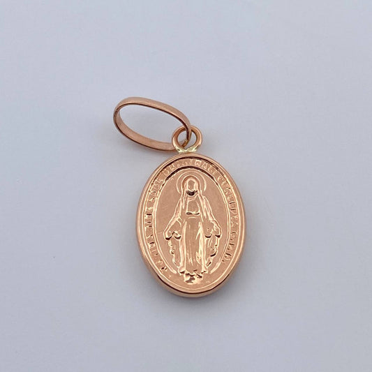 Dije Virgen Milagrosa 0.75gr / 3/4 in / Oro Rosa 18K $