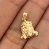 Dije Rostro Cristo 0.7gr / 3/4 in / Oro Amarillo 18K $