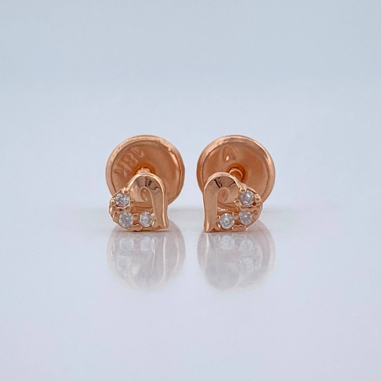 Topos Silueta Corazon 0.55gr / Oro Rosa 18K %