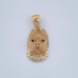 Dije Rostro Perro 2.5gr / 1 in / Oro Amarillo 18K $