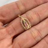Pendant Virgin of Guadalupe 1.55 g / 3/4 in Yellow Gold 18K
