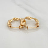 Hoop Earrings Amber 1.95 g / 3/4 in 18K Yellow Gold