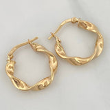 Hoop Earrings Amber 1.95 g / 3/4 in 18K Yellow Gold