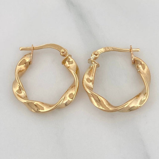 Candongas Amber 1.95 g / 3/4 in Oro Amarillo 18K