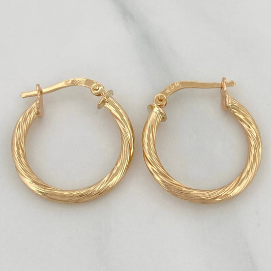 Candongas Niky 1.9 g / 3/4 in Oro Amarillo 18K