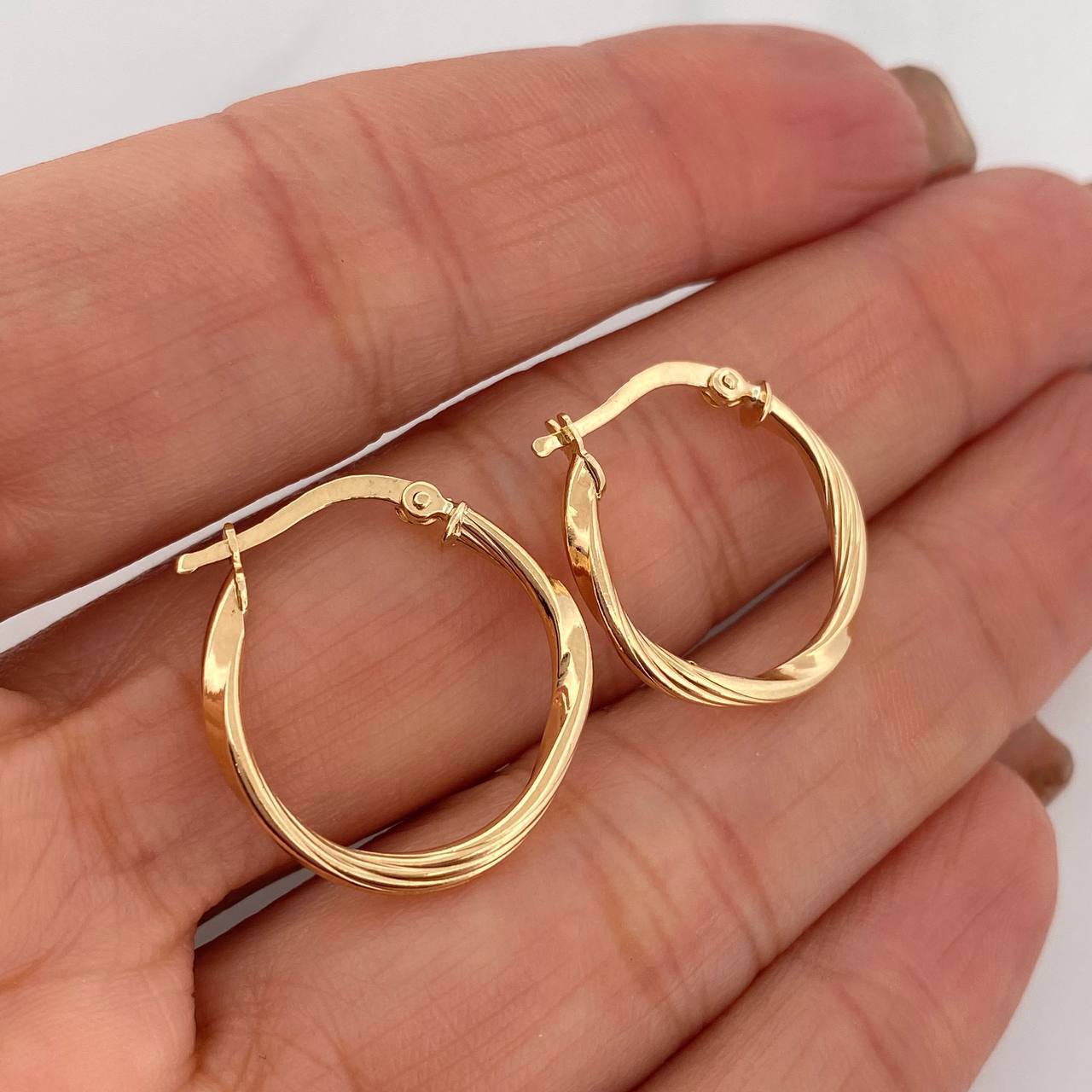 Hoop Earrings Nico 1.55 g / 3/4 in Yellow Gold 18K