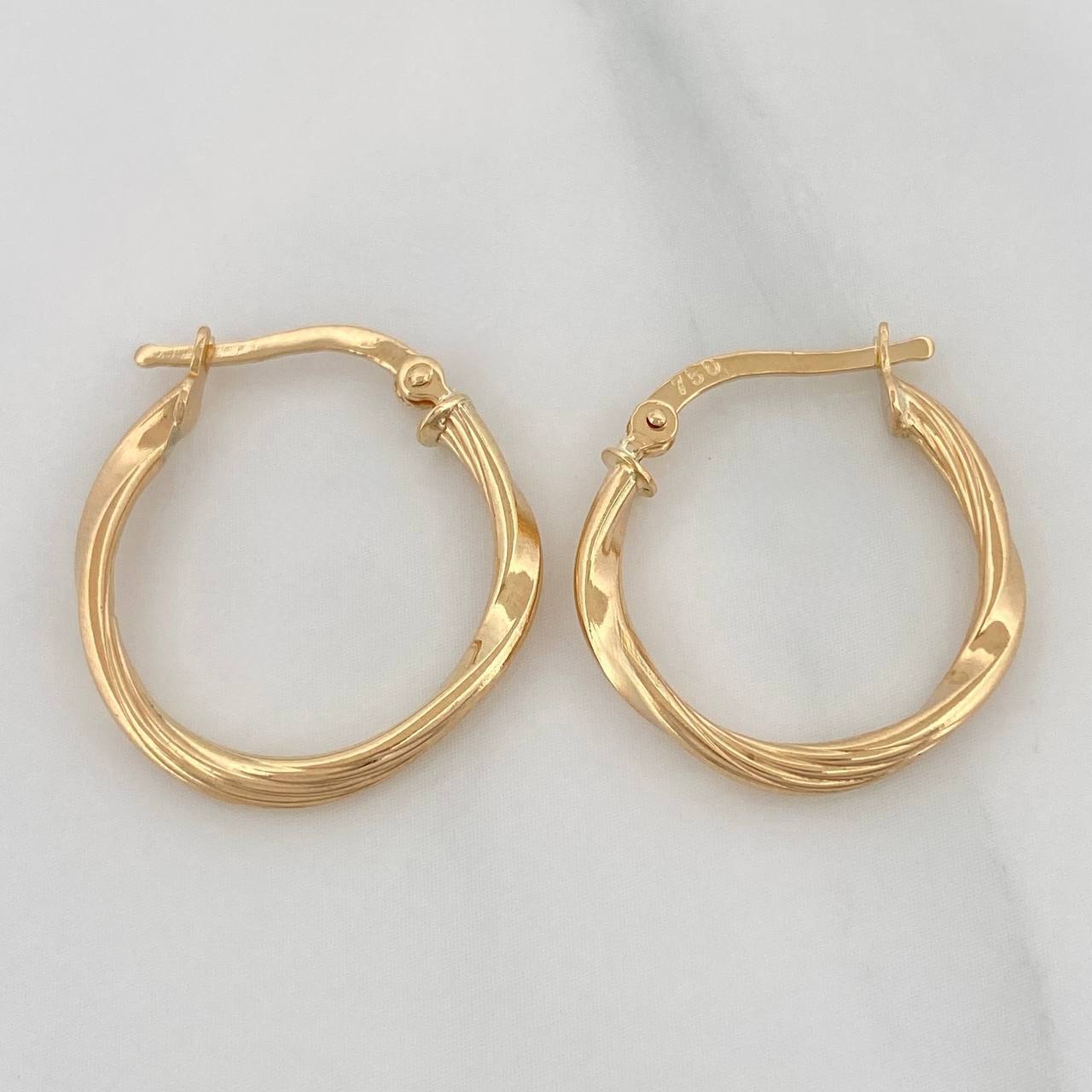 Hoop Earrings Nico 1.5 g / 3/4 in Yellow Gold 18K