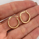 Hoop Earrings Jass 1.5 g / 3/4 in Yellow Gold 18K