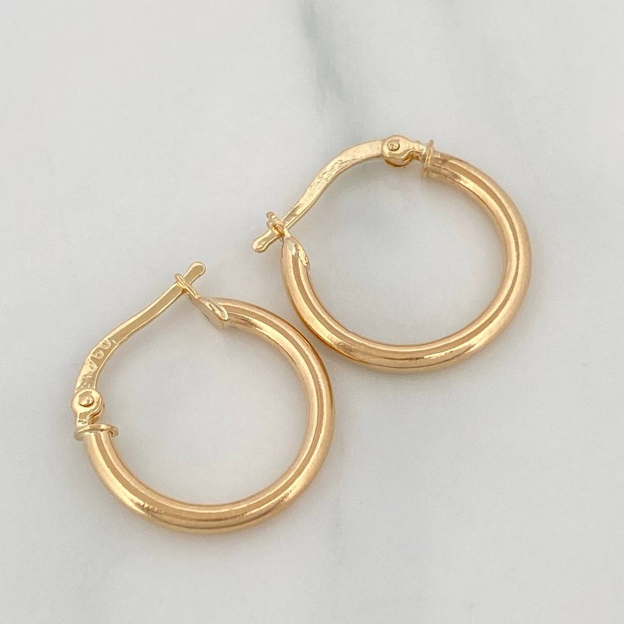 Hoop Earrings Jass 1.5 g / 3/4 in Yellow Gold 18K