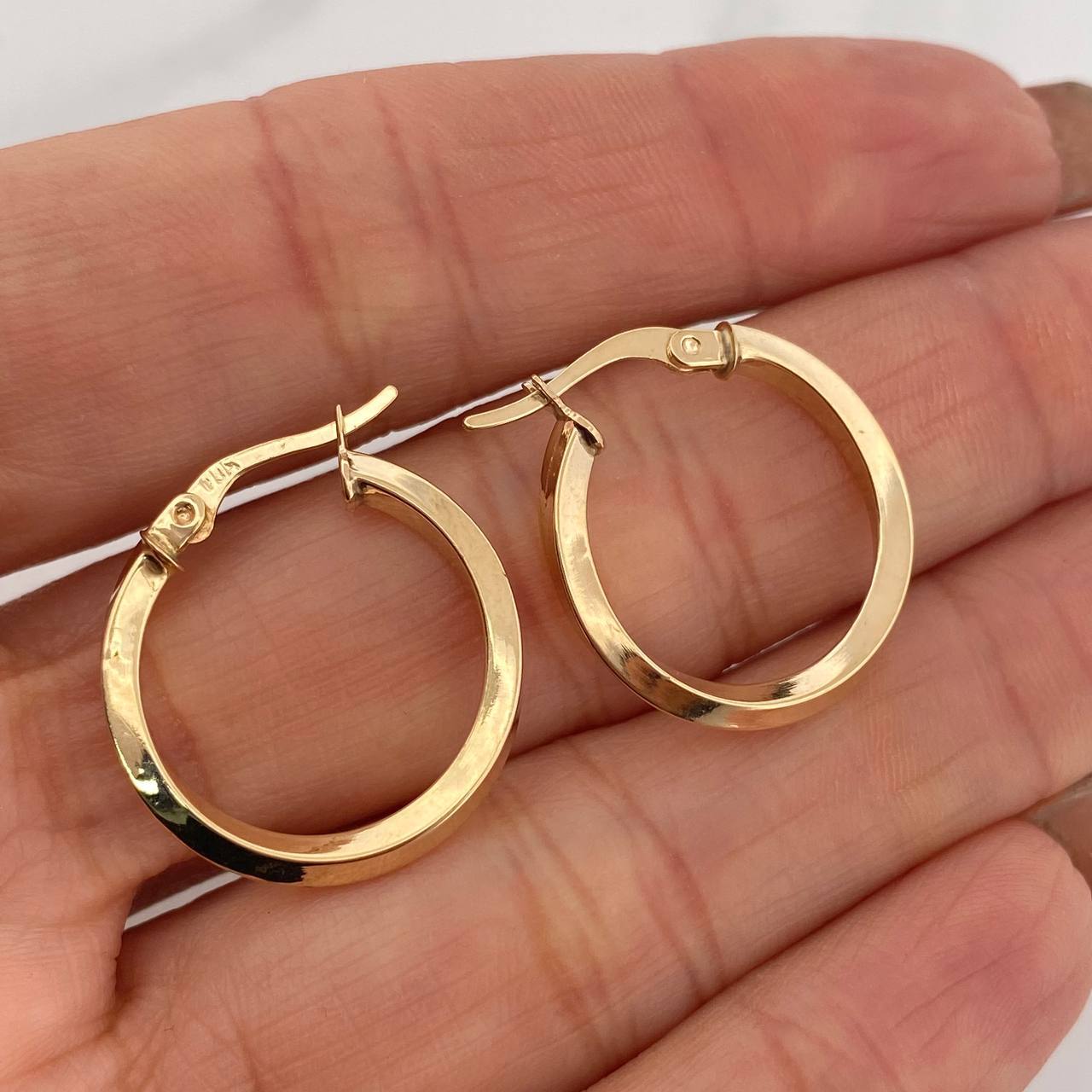 Hoop Earrings Clau Twisted 2 g / 1 in Yellow Gold 18K
