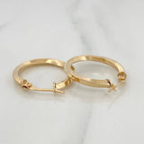 Hoop Earrings Clau Twisted 2 g / 1 in Yellow Gold 18K