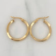 Hoop Earrings Clau Twisted 2 g / 1 in Yellow Gold 18K