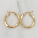 Hoop Earrings Clau Twisted 2 g / 1 in Yellow Gold 18K