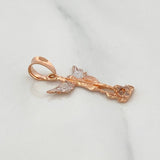 Pendant Saint Michael Archangel 1.15 g / 1 in Two-tone White Rose Gold 18K