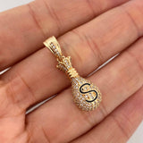 Pendant Money Bag 4.25 g / 1 1/4 in 18K Yellow Gold