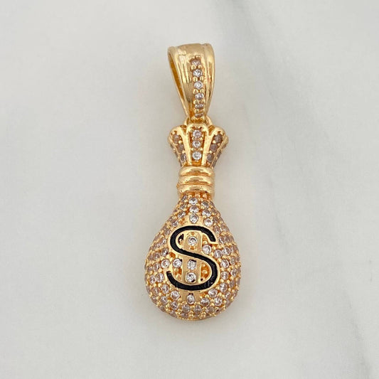 Dije Bolsa De Dinero 4.25 g / 1 1/4 in Oro Amarillo 18K