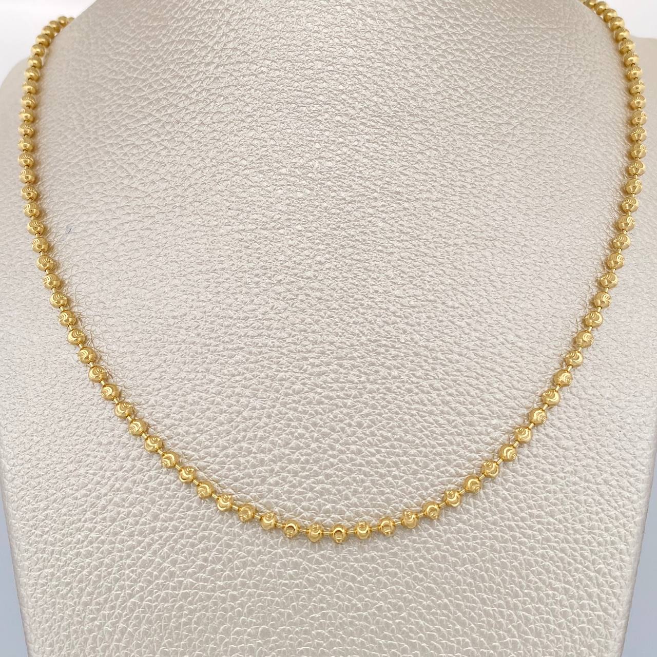 Cadena Militar Lunar 14.75gr / 20 3/4 in / 4mm Oro Amarillo +4 18K $