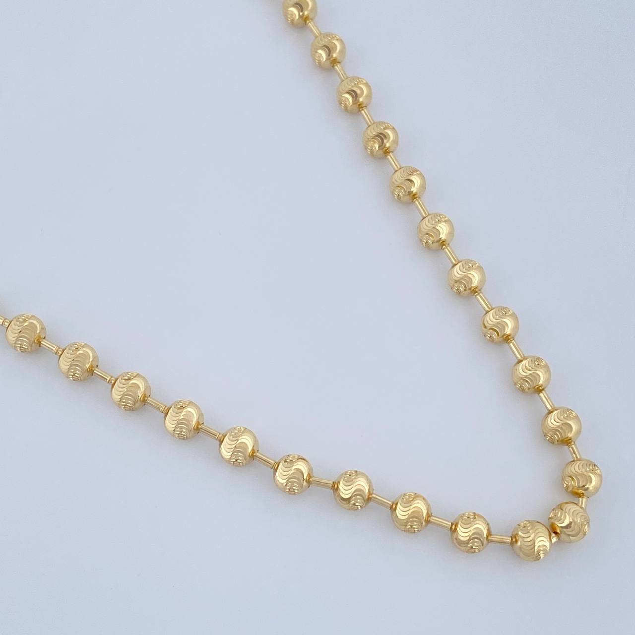 Cadena Militar Lunar 14.75gr / 20 3/4 in / 4mm Oro Amarillo +4 18K $