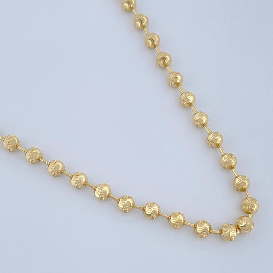 Cadena Militar Lunar 14.75gr / 20 3/4 in / 4mm Oro Amarillo +4 18K $