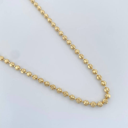 Cadena Militar Lunar 14.55gr / 20 1/4 in / 3mm Oro Amarillo +4 18K $