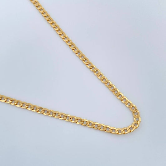 Cadena Cubana 3.55gr / 19 3/4 in / 2.26mm Oro Amarillo +1 18K $