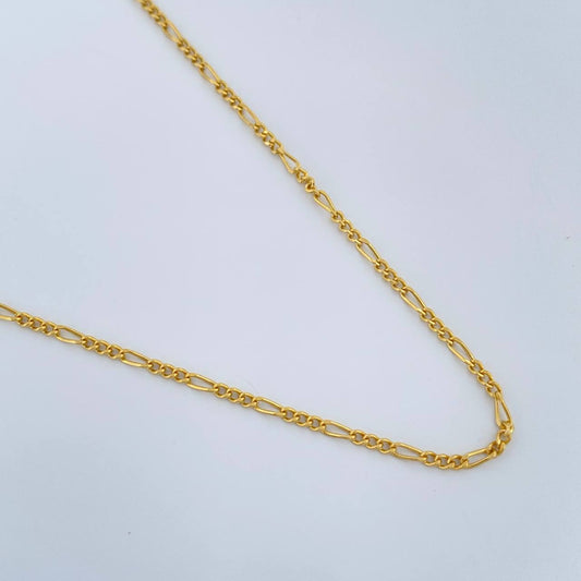 Cadena Figaro 1.45gr / 20 in / 1.32mm Oro Amarillo +1 18K $