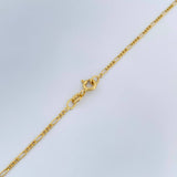 Cadena Figaro 1.4gr / 19 3/4 in / 1.35mm Oro Amarillo +1 18K $