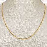 Cadena Figaro 1.4gr / 19 3/4 in / 1.35mm Oro Amarillo +1 18K $