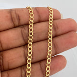 Cadena Cubana Diamantada 5.8gr / 23 3/4 in / 3.36mm Oro Amarillo +1 18K $