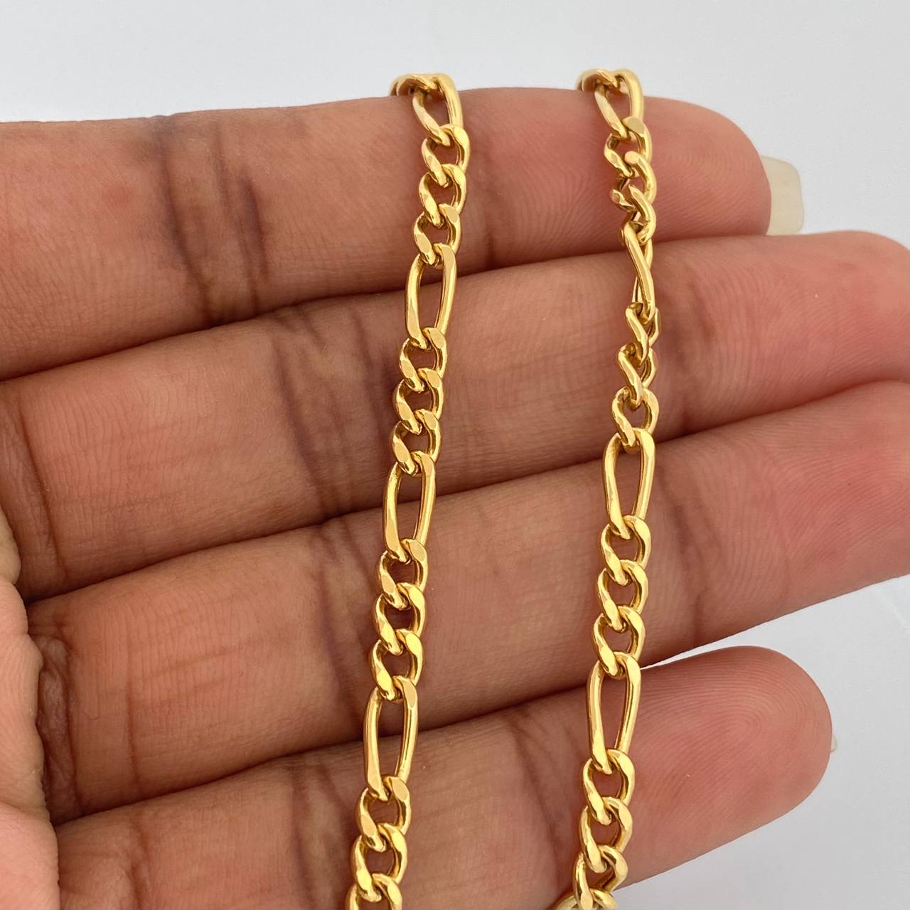 Figaro Chain 11.1gr / 25 1/2 in / 3.58mm Yellow Gold +1 18K $