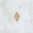 Charm Hamsa Hand 0.55gr / 1.4cm / White Zircons 18K Yellow Gold *